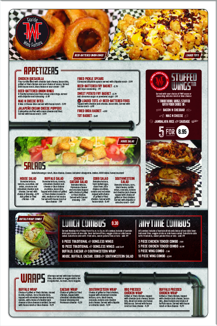 wing out menu